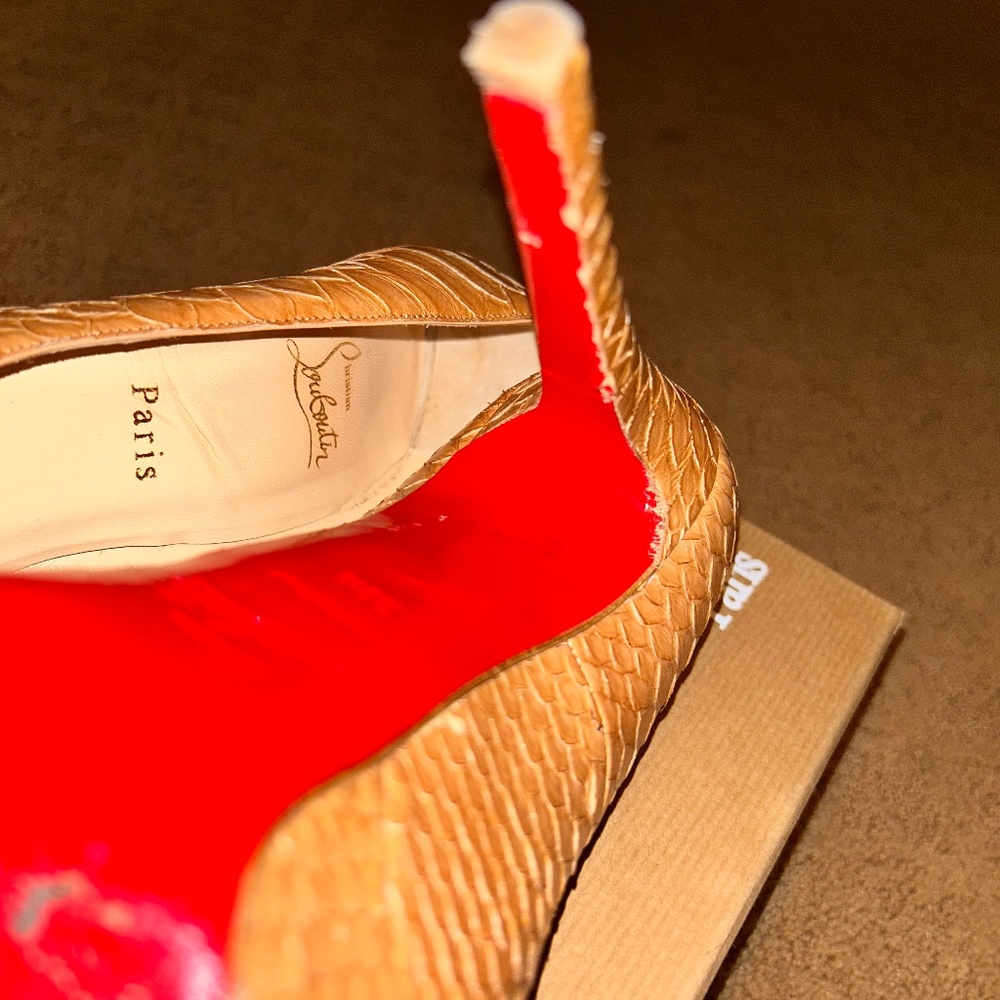 Authentic Christian Louboutin Bianca Python Cryst… - image 7